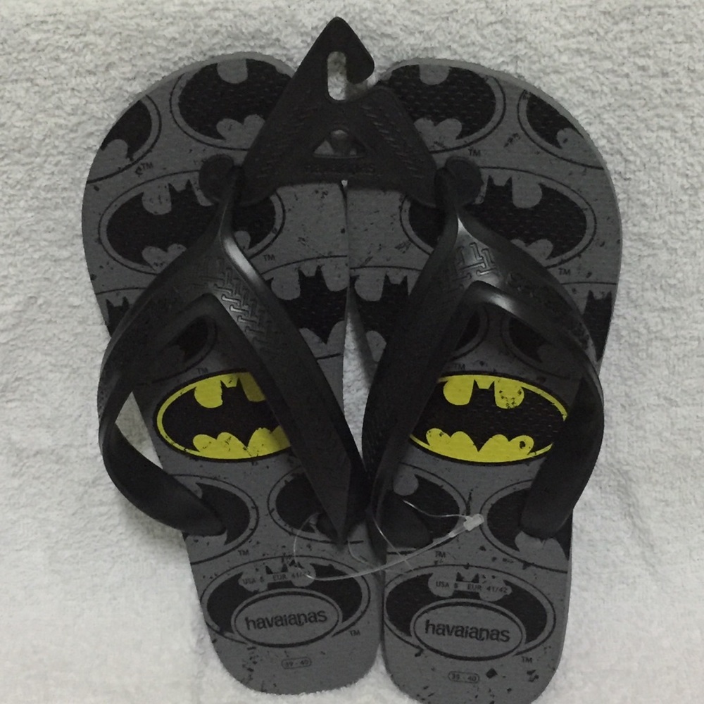 Rare Batman Havaianas Sandals New Size 8 Hero